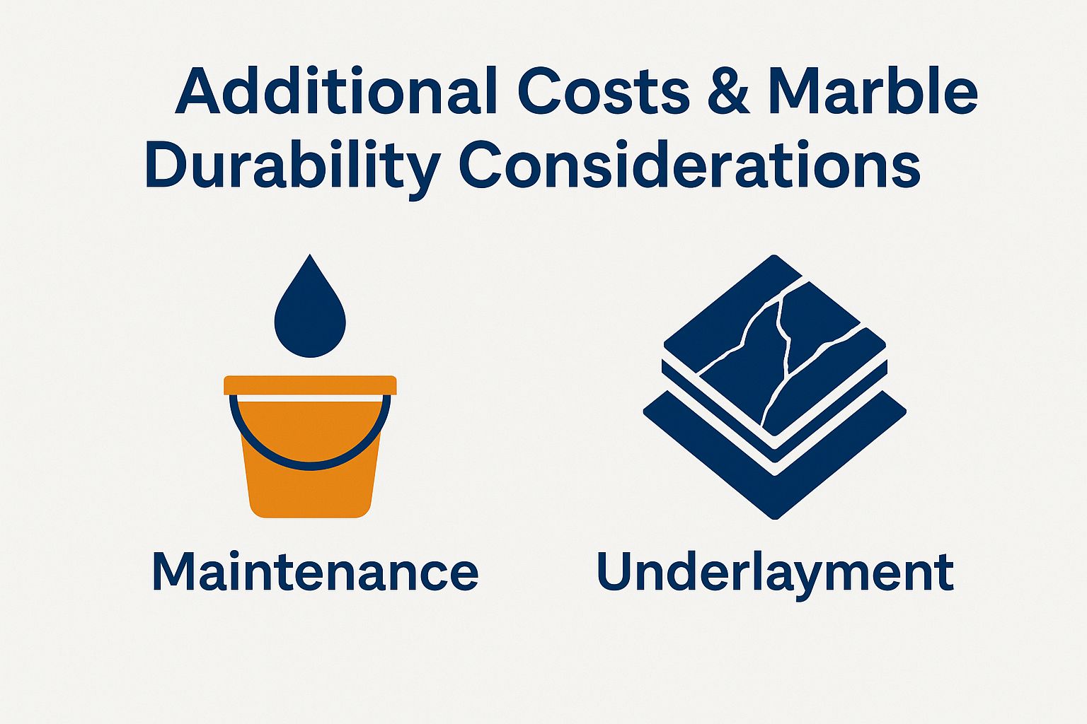 Additional Costs and Marble Durability Considerations